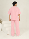 Men's Oversized Co-Ord Set – Pink | Burraq