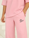 Men's Oversized Co-Ord Set – Pink | Burraq