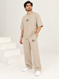 Men's Oversized Co-Ord Set – Beige | Burraq
