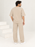Men's Oversized Co-Ord Set – Beige | Burraq