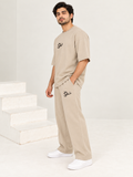 Men's Oversized Co-Ord Set – Beige | Burraq