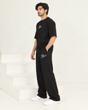 Men's Oversized Co-Ord Set – Black| Burraq