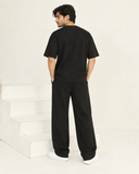 Men's Oversized Co-Ord Set – Black| Burraq