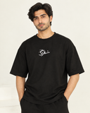 Men's Oversized Co-Ord Set – Black| Burraq