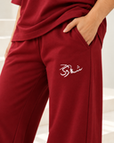 Men's Oversized Co-Ord Set – Maroon | Burraq