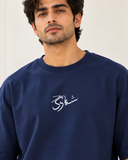Men's Oversized Co-Ord Set – Navy Blue | Burraq