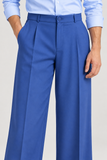 Mens Tailored Wide Leg Pants - Blue