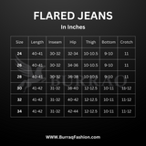 Flared Denim Jeans - Black