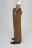 Mens Tailored Wide Leg Pants - Brown