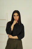Tailored Wide Leg Pants - Olive Green