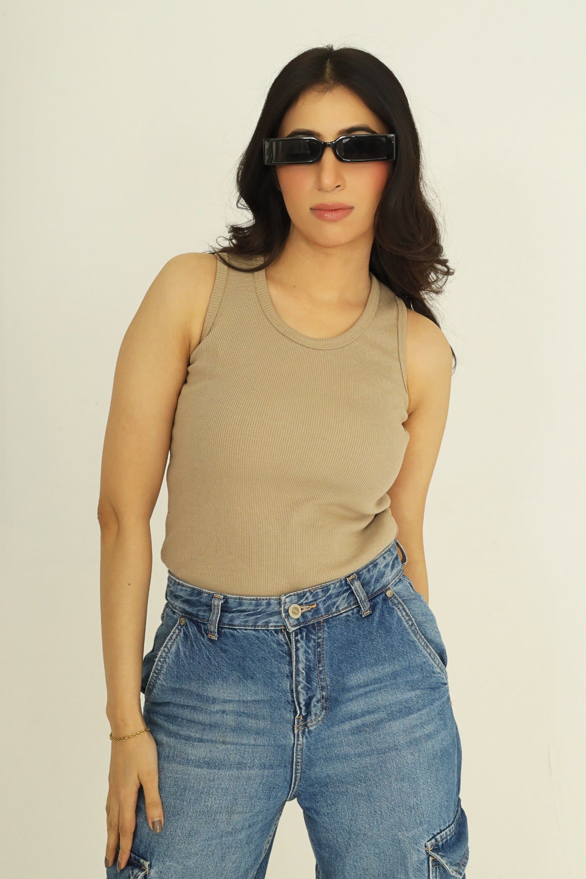 Women's Ribbed Tank Top – Beige | Pre Order