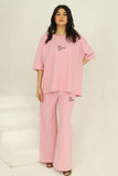 Women’s Oversized Co-Ord Set – Pink | Burraq
