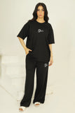 Women’s Oversized Co-Ord Set – Black | Burraq