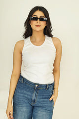 Women's Ribbed Tank Top – White | Pre Order