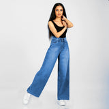 Mid-Blue Wide Leg