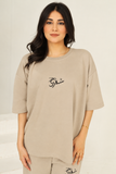 Women’s Oversized Co-Ord Set – Beige | Burraq