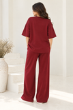Women’s Oversized Co-Ord Set – Maroon | Burraq