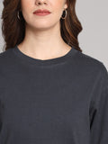 Charcoal Grey Drop Shoulder Oversize T Shirt