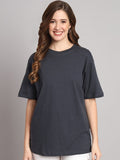 Charcoal Grey Drop Shoulder Oversize T Shirt