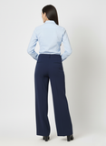 Tailored Wide Leg Pants - Blue