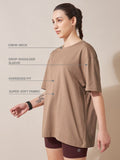 Brown Drop Shoulder Oversize T Shirt