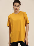 Mustard Drop Shoulder Oversize T Shirt