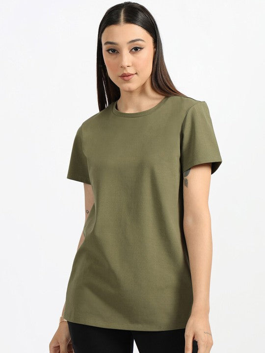 Olive Green T Shirt – Soft Cotton Casual Tee