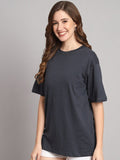 Charcoal Grey Drop Shoulder Oversize T Shirt