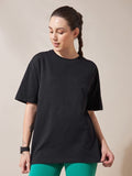 Black Drop Shoulder Oversize T Shirt