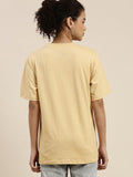 Beige Drop Shoulder Oversize T Shirt