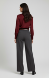 Tailored Wide Leg Pants - Dark Gray