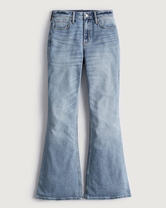 Ice Blue Bell Bottoms