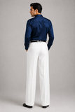 Mens Tailored Wide Leg Pants - Pure White