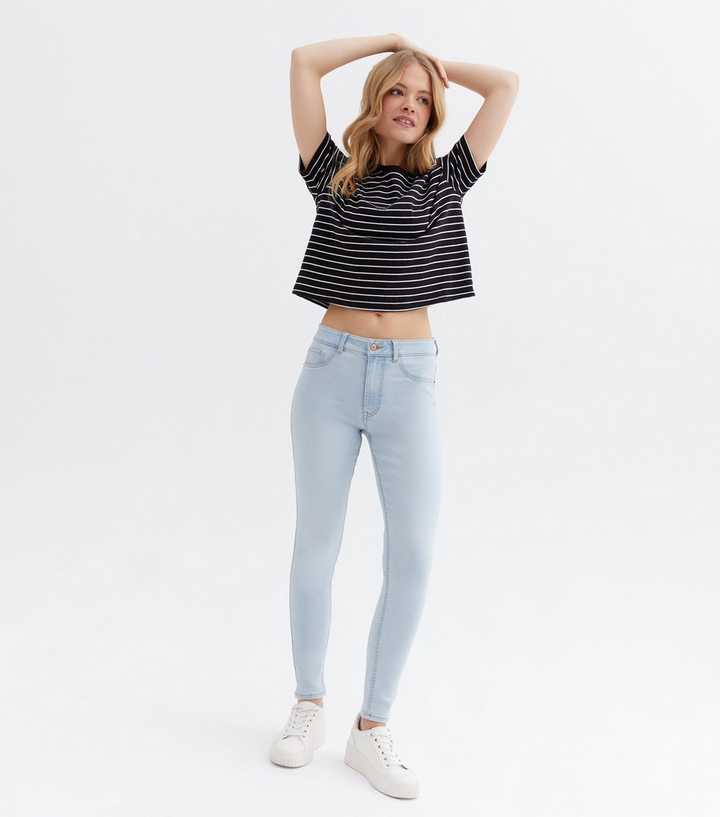 Pale Blue High Waist Skinny Jeans